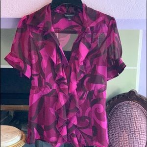 🌷BANANA REPUBLIC SHEER BLOUSE WITH CAMISOLE (S)🌷
